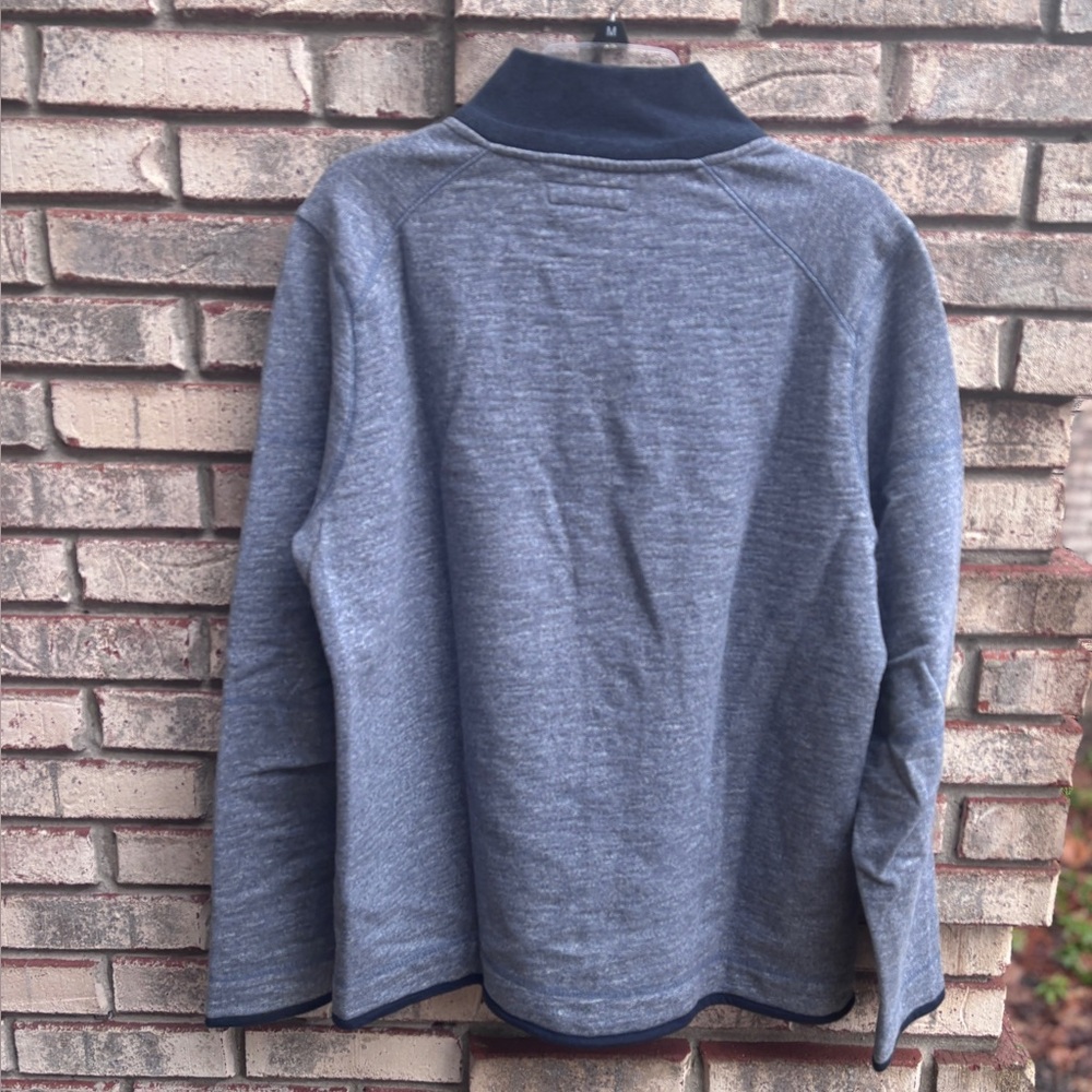 Carbon2Cobalt 1/4 Zip Pullover Mens Marled Casual Sweatshirt Sweater Blue-Gray M - Picture 3 of 8